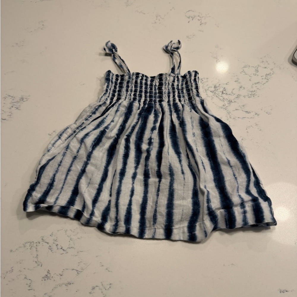 Blue and White Tie-Dye Dress